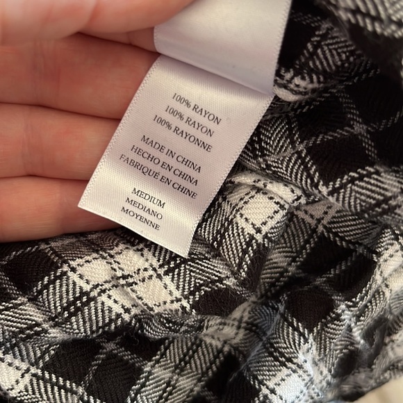 Rails Black and White Flannel Button Down Shirt - Picture 8 of 8